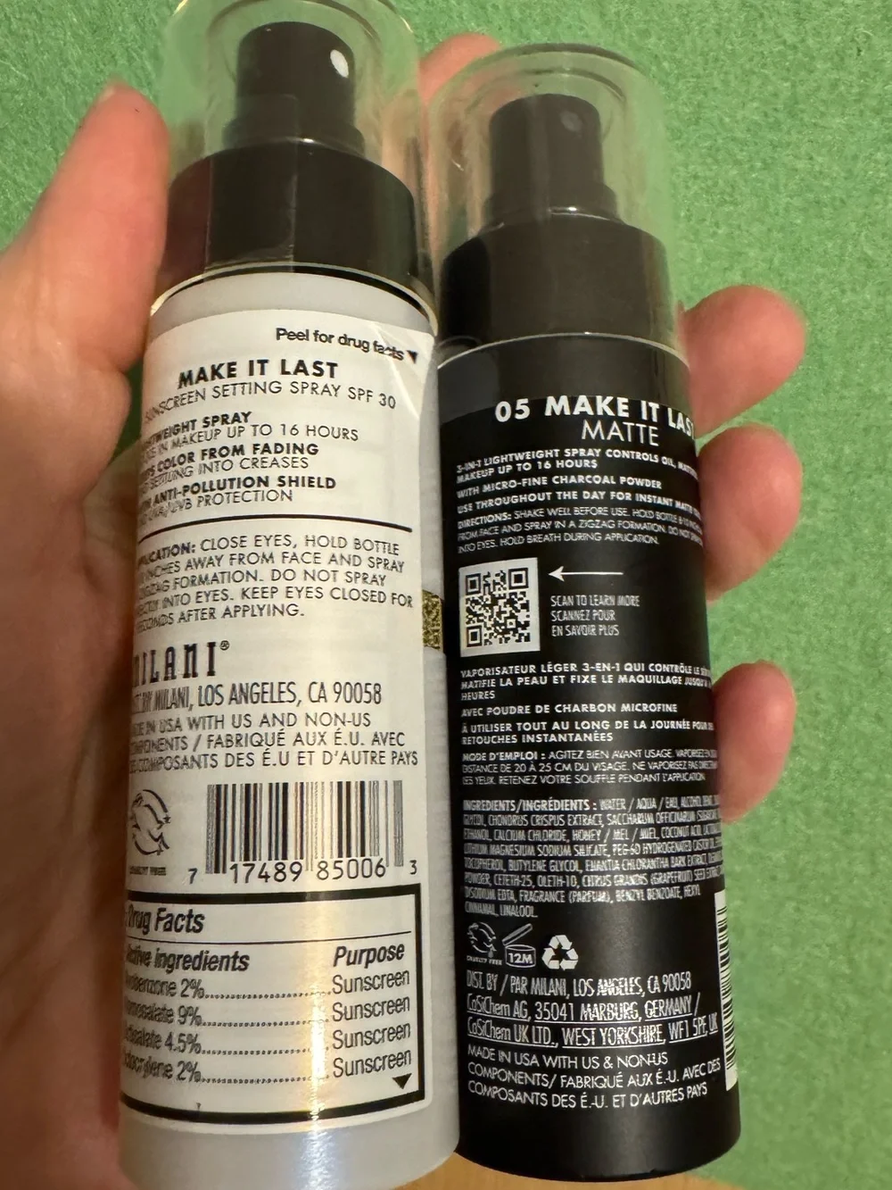 Set of Milani Setting Sprays